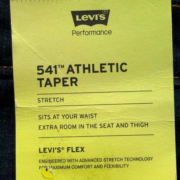 Levi's Flex 541 Men's Athletic Taper Stretch Blue Denim Jeans Size 36x34 NWT - Picture 5 of 12